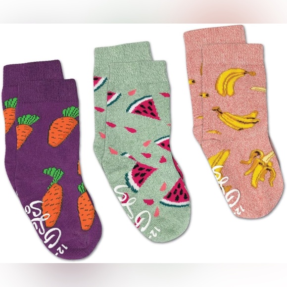 Amazon Kids Good Luck Socks - Purple, Pink, Green - Picture 1 of 8